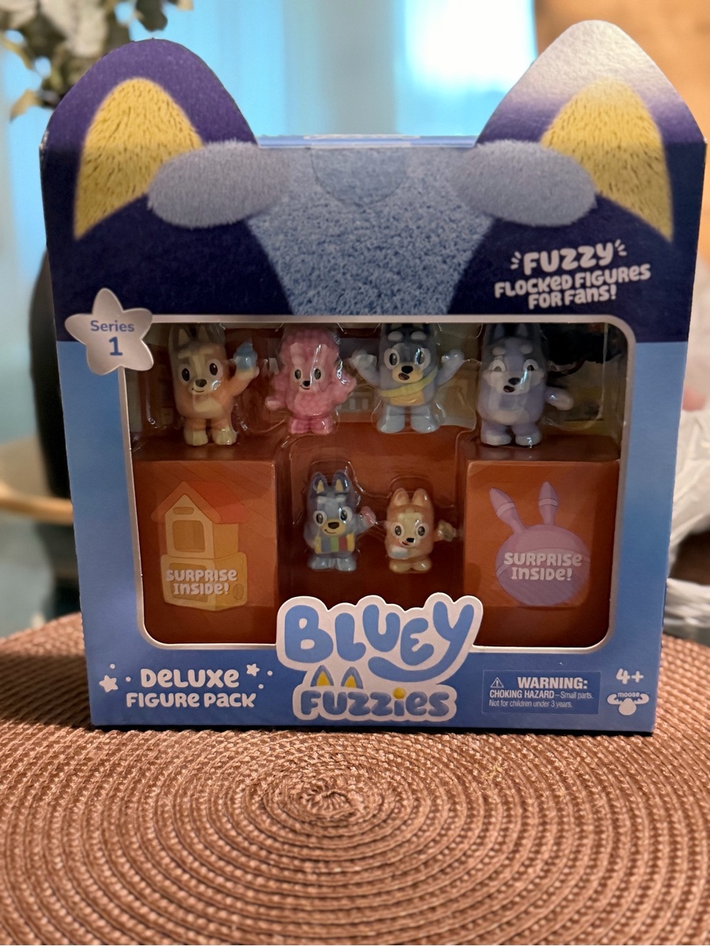 Bluey Fuzzies Deluxe Figure Pack - Blue & Purple Collectible Set